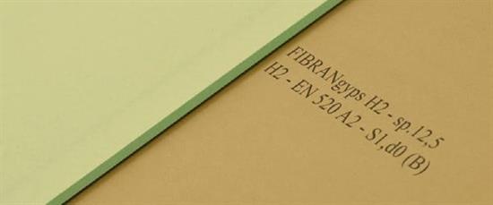 Lastra Fibrangyps H2 BA13 12,5x1200x2000 mm